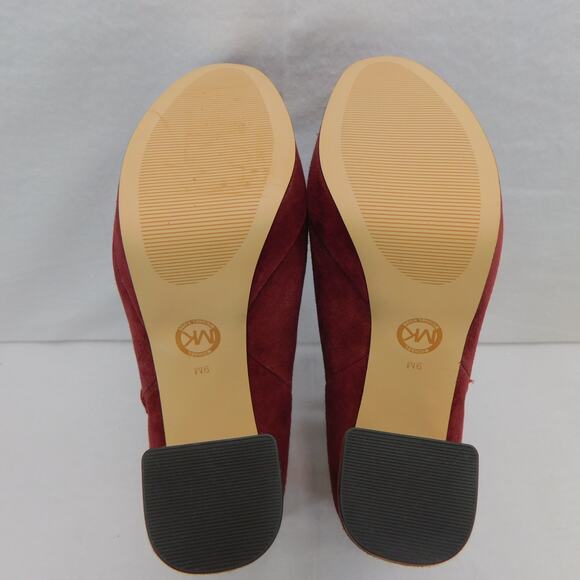 Michael Kors Women's Frenchie Platform Suede Burgundy Boots Size 9 New - Picture 8 of 14